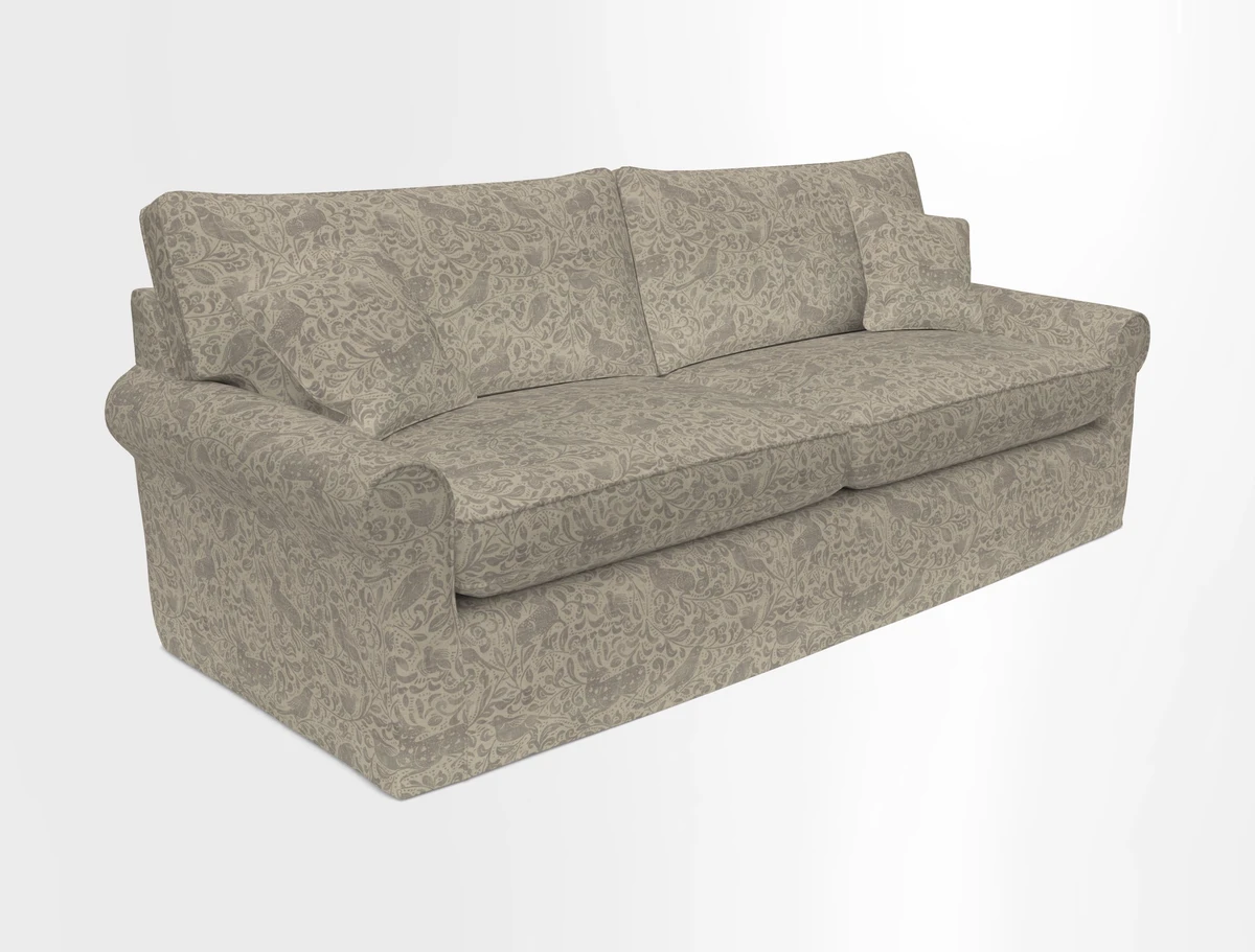 Bignor 3 Seater Sofa in V&A Drawn From Nature Oak Tree Gold. Loose cover option available