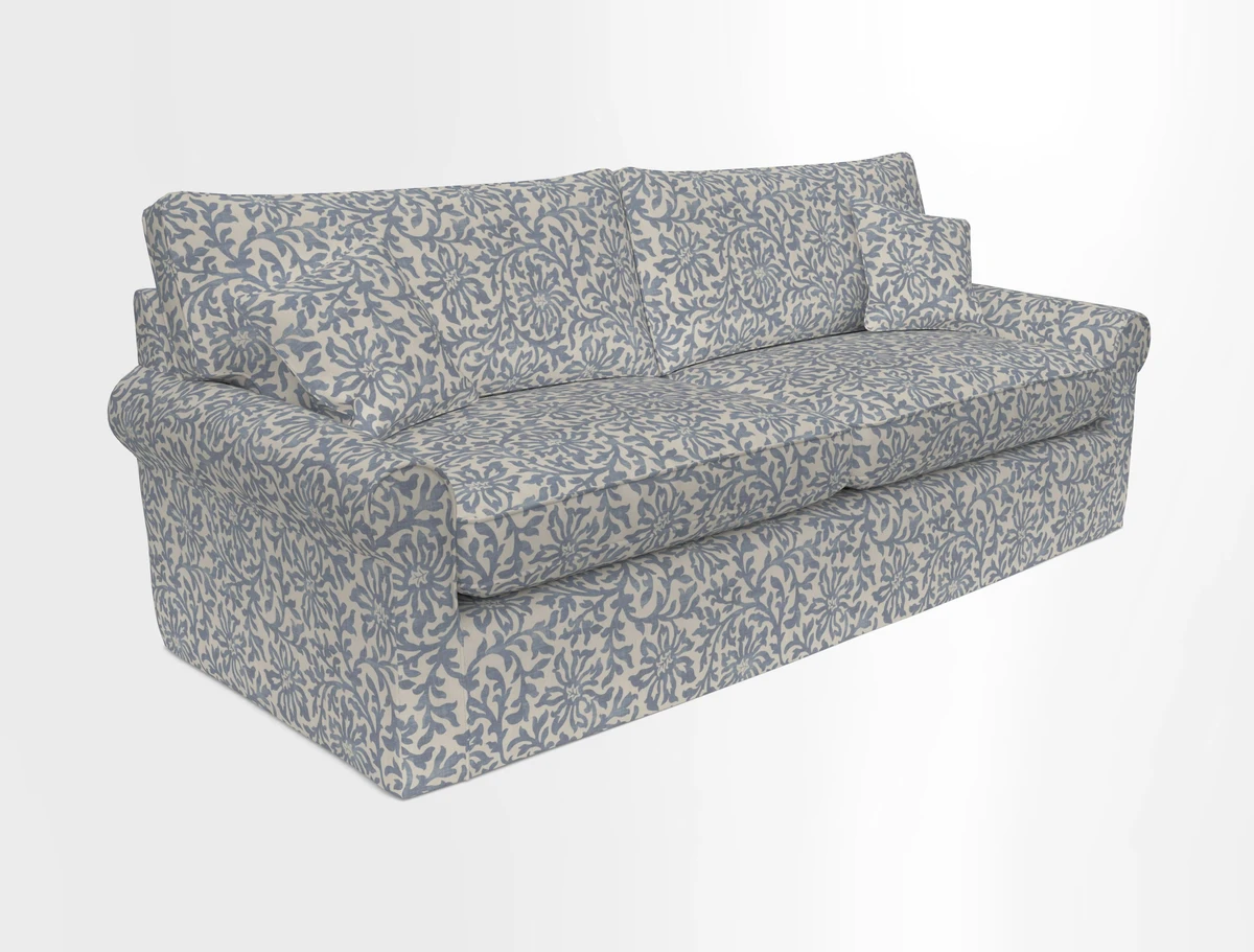 Bignor 3 Seater Sofa in V&A Drawn From Nature Oak Tree Gold. Loose cover option available