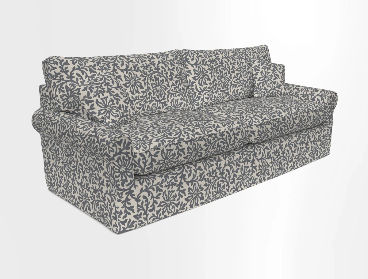 Bignor 3 Seater Sofa in V&A Drawn From Nature Oak Tree Gold. Loose cover option available