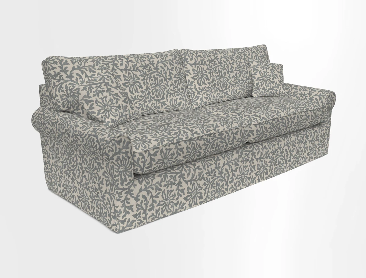 Bignor 3 Seater Sofa in V&A Drawn From Nature Oak Tree Gold. Loose cover option available