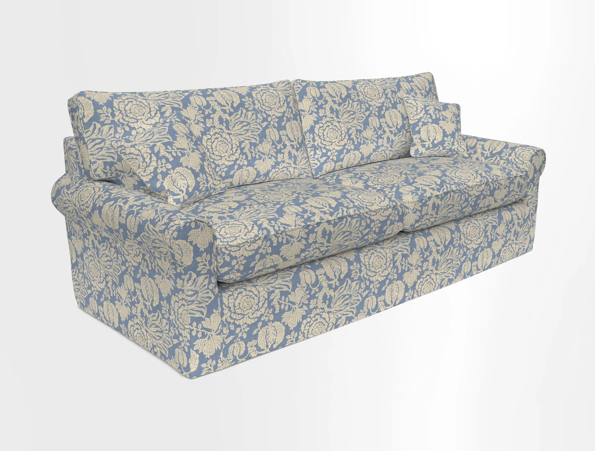 Bignor 3 Seater Sofa in V&A Drawn From Nature Oak Tree Gold. Loose cover option available