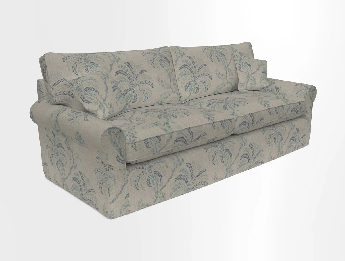 Bignor 3 Seater Sofa in V&A Drawn From Nature Oak Tree Gold. Loose cover option available