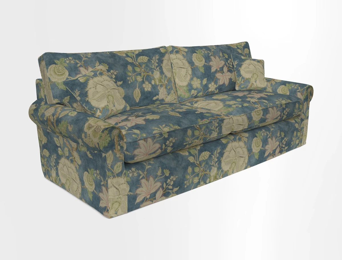 Bignor 3 Seater Sofa in V&A Drawn From Nature Oak Tree Gold. Loose cover option available