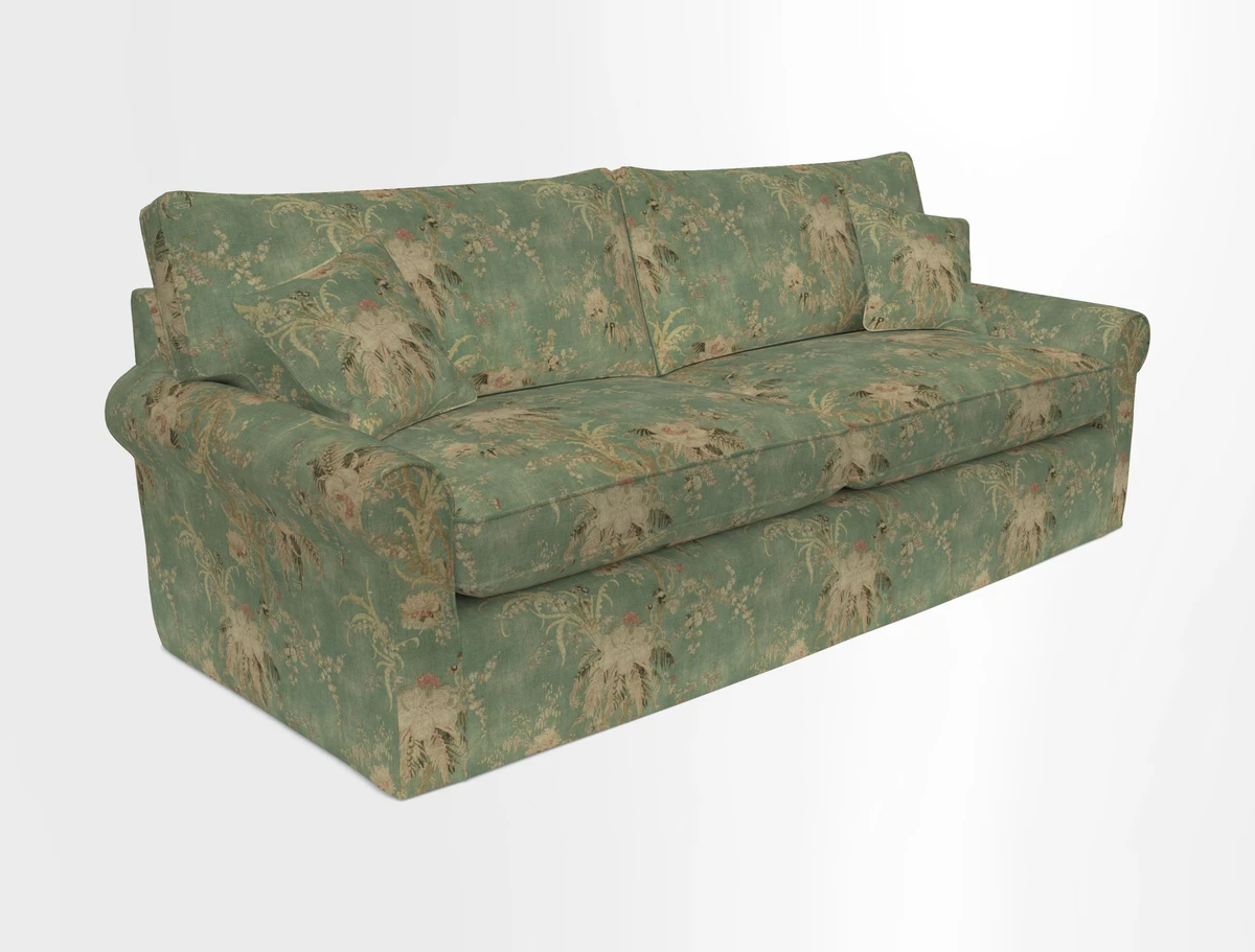 Bignor 3 Seater Sofa in V&A Drawn From Nature Oak Tree Gold. Loose cover option available
