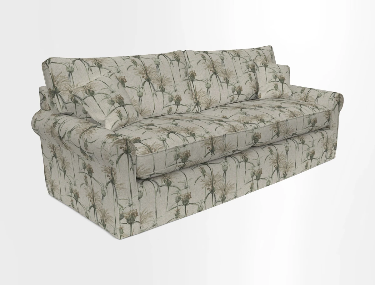 Bignor 3 Seater Sofa in V&A Drawn From Nature Oak Tree Gold. Loose cover option available