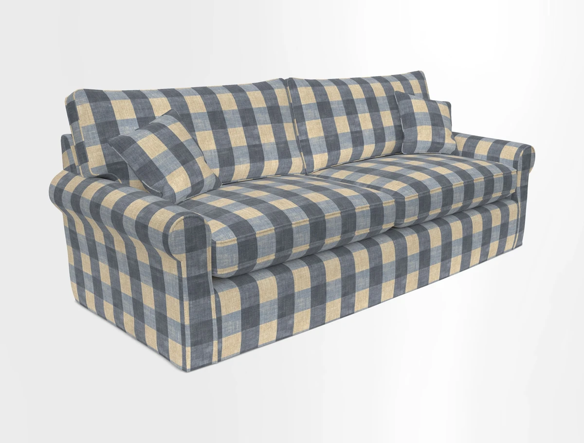 Bignor 3 Seater Sofa in V&A Drawn From Nature Oak Tree Gold. Loose cover option available