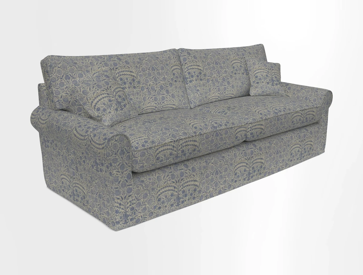 Bignor 3 Seater Sofa in V&A Drawn From Nature Oak Tree Gold. Loose cover option available