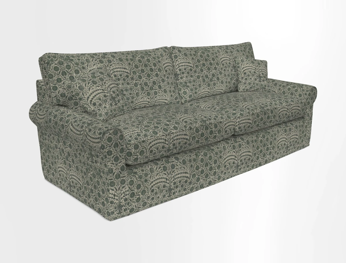 Bignor 3 Seater Sofa in V&A Drawn From Nature Oak Tree Gold. Loose cover option available
