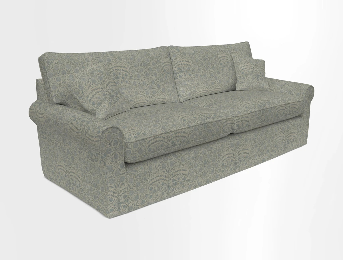 Bignor 3 Seater Sofa in V&A Drawn From Nature Oak Tree Gold. Loose cover option available