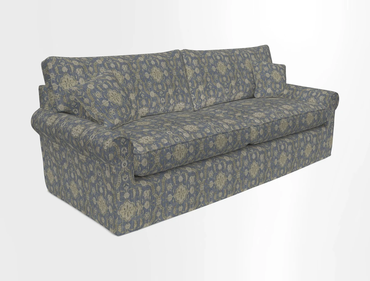Bignor 3 Seater Sofa in V&A Drawn From Nature Oak Tree Gold. Loose cover option available