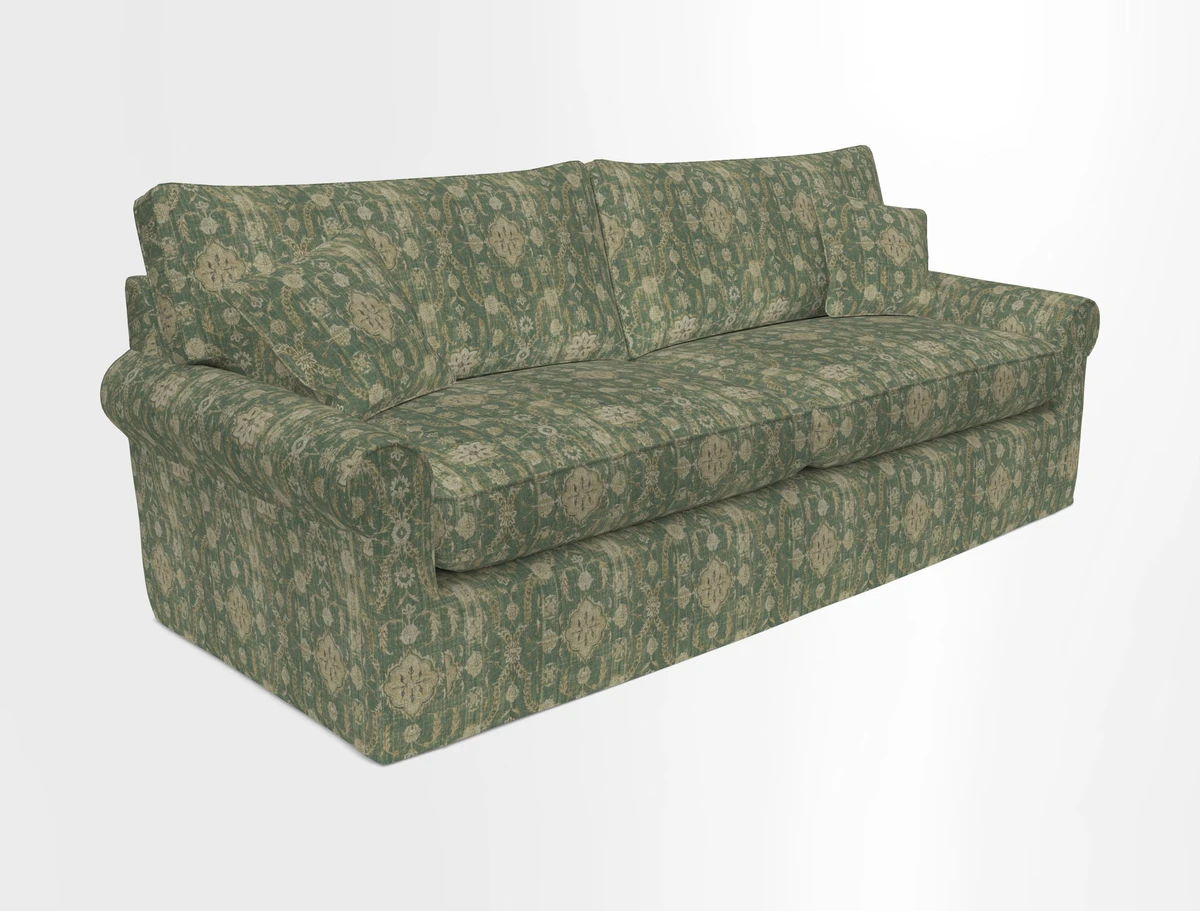 Bignor 3 Seater Sofa in V&A Drawn From Nature Oak Tree Gold. Loose cover option available