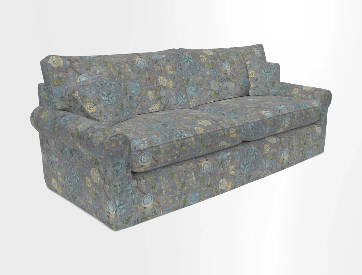 Bignor 3 Seater Sofa in V&A Drawn From Nature Oak Tree Gold. Loose cover option available