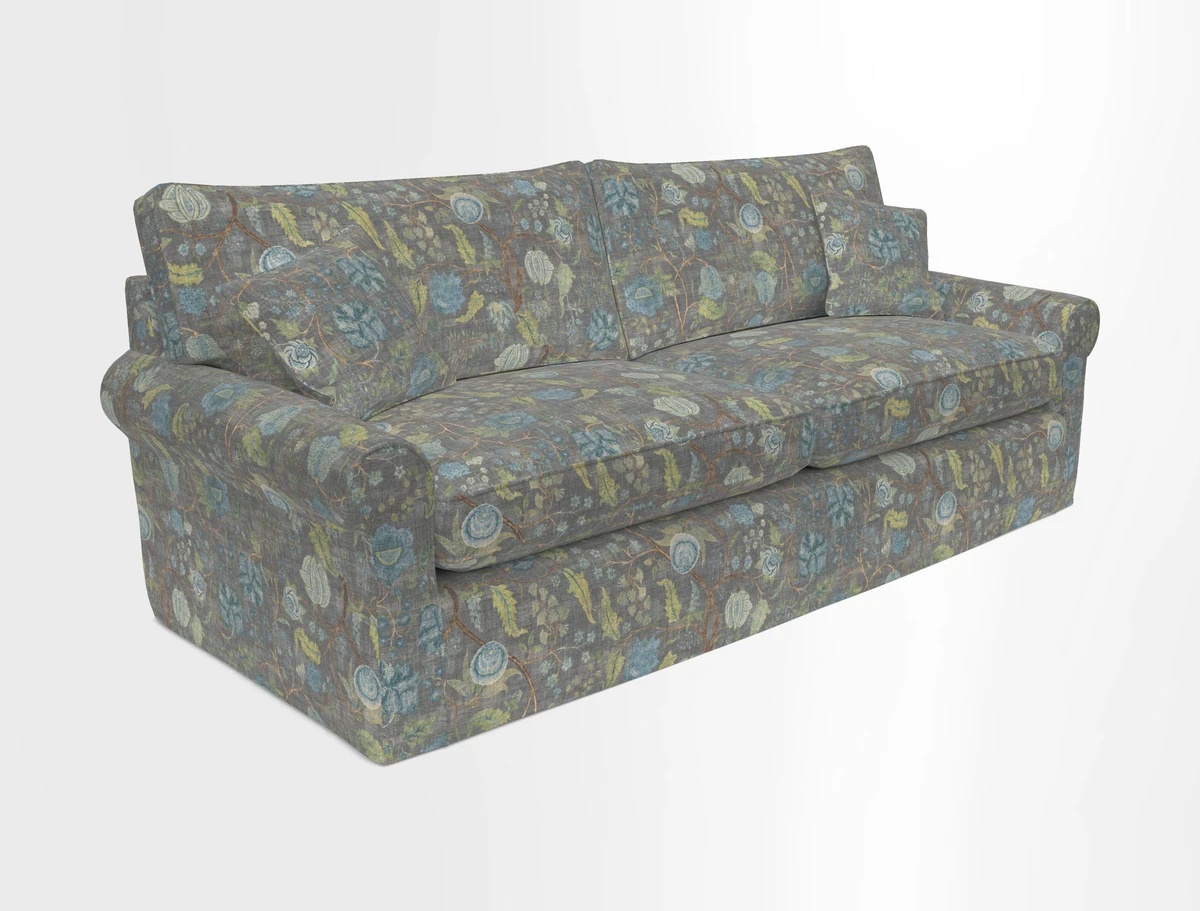 Bignor 3 Seater Sofa in V&A Drawn From Nature Oak Tree Gold. Loose cover option available