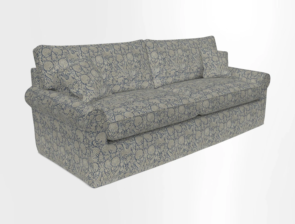 Bignor 3 Seater Sofa in V&A Drawn From Nature Oak Tree Gold. Loose cover option available