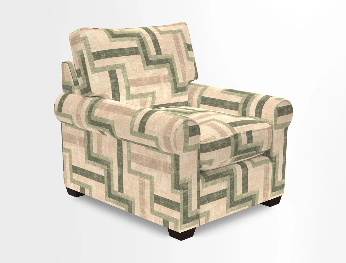 Bignor Chair in Two Tone Plain Biscuit. Loose cover option available