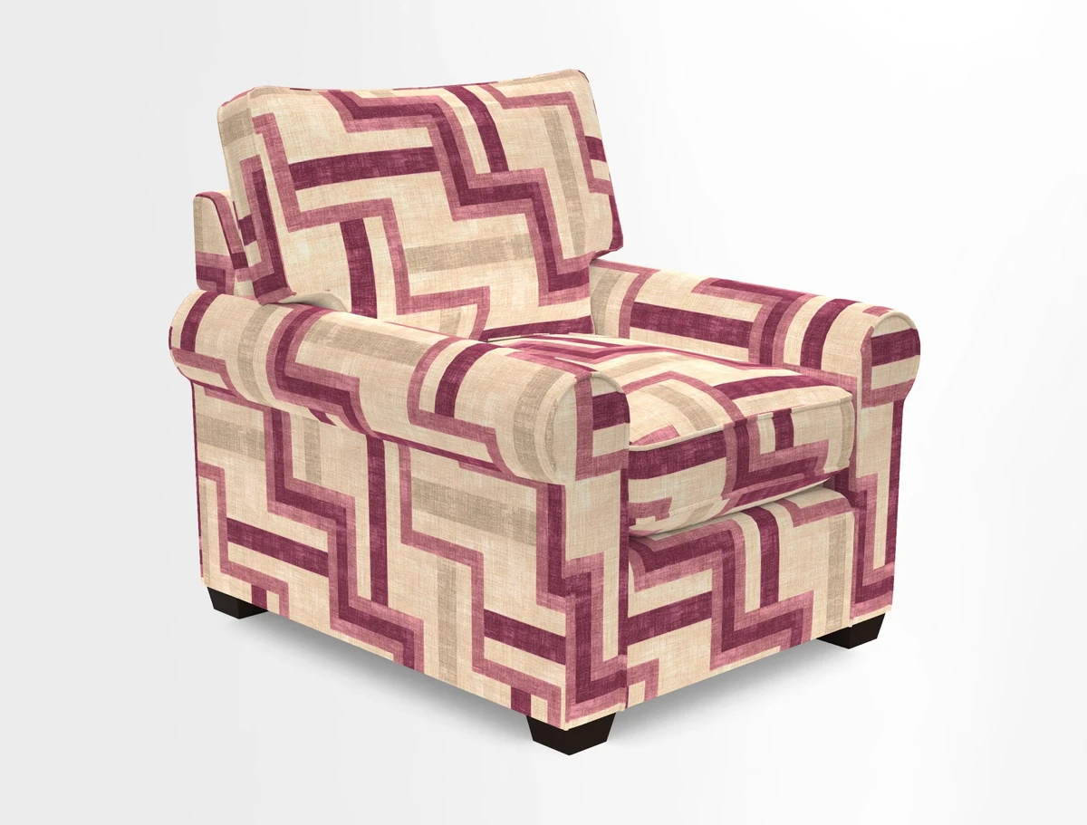 Bignor Chair in Two Tone Plain Biscuit. Loose cover option available