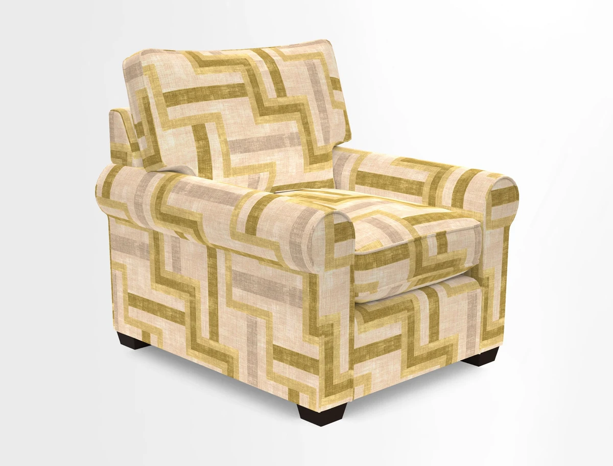 Bignor Chair in Two Tone Plain Biscuit. Loose cover option available