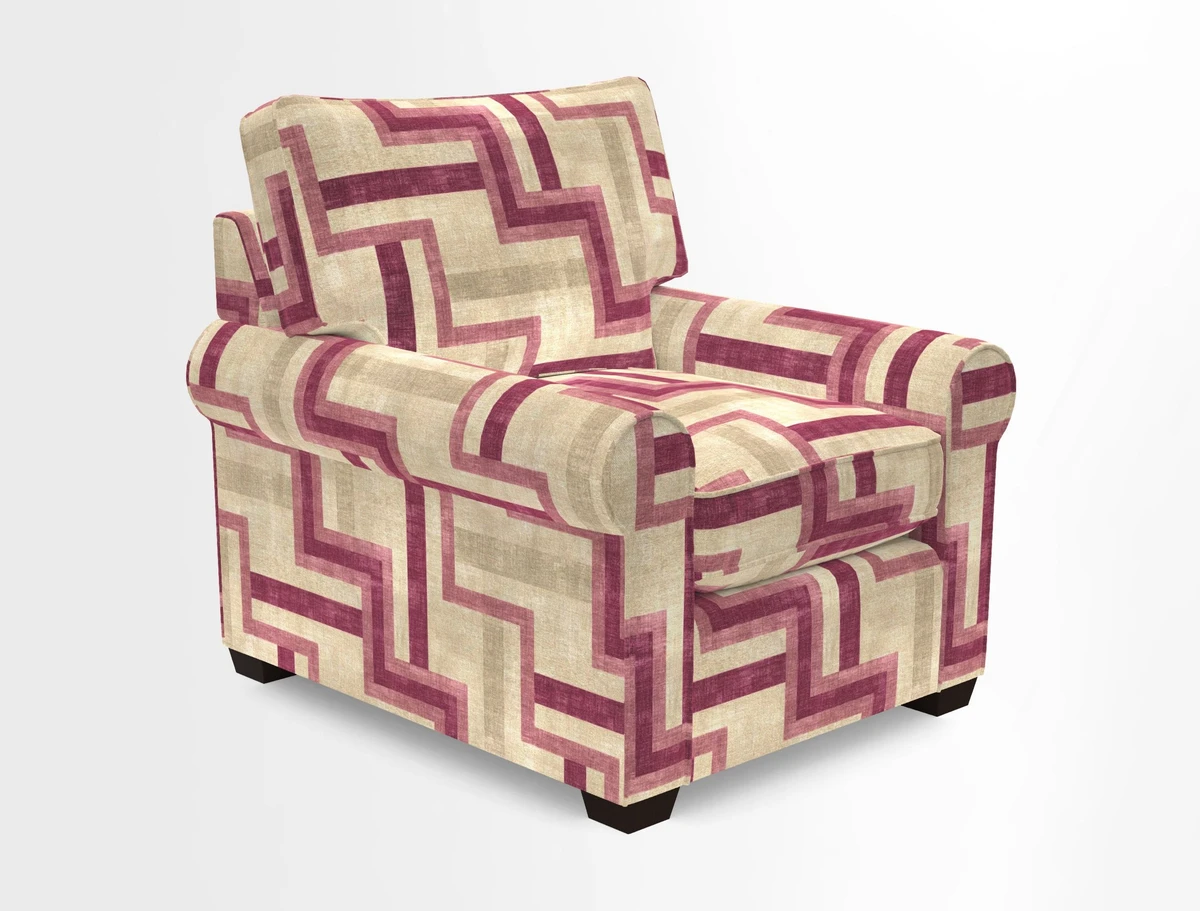 Bignor Chair in Two Tone Plain Biscuit. Loose cover option available