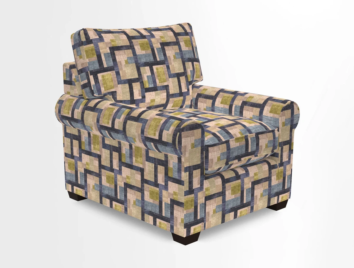 Bignor Chair in Two Tone Plain Biscuit. Loose cover option available