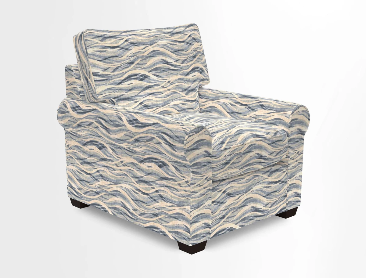 Bignor Chair in Two Tone Plain Biscuit. Loose cover option available