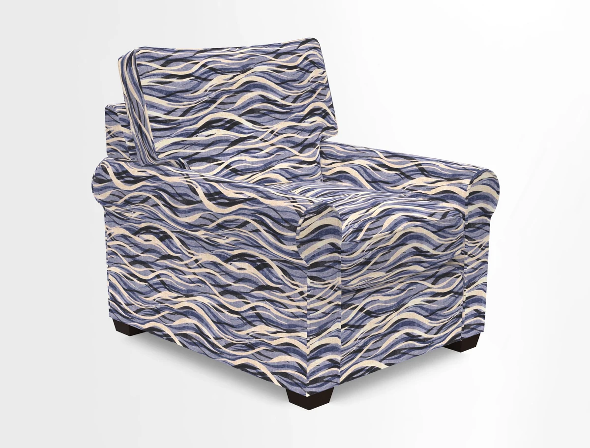 Bignor Chair in Two Tone Plain Biscuit. Loose cover option available