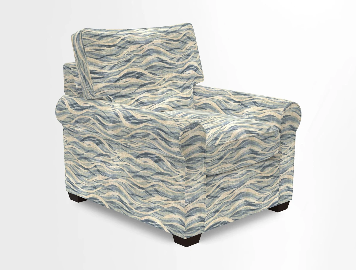 Bignor Chair in Two Tone Plain Biscuit. Loose cover option available