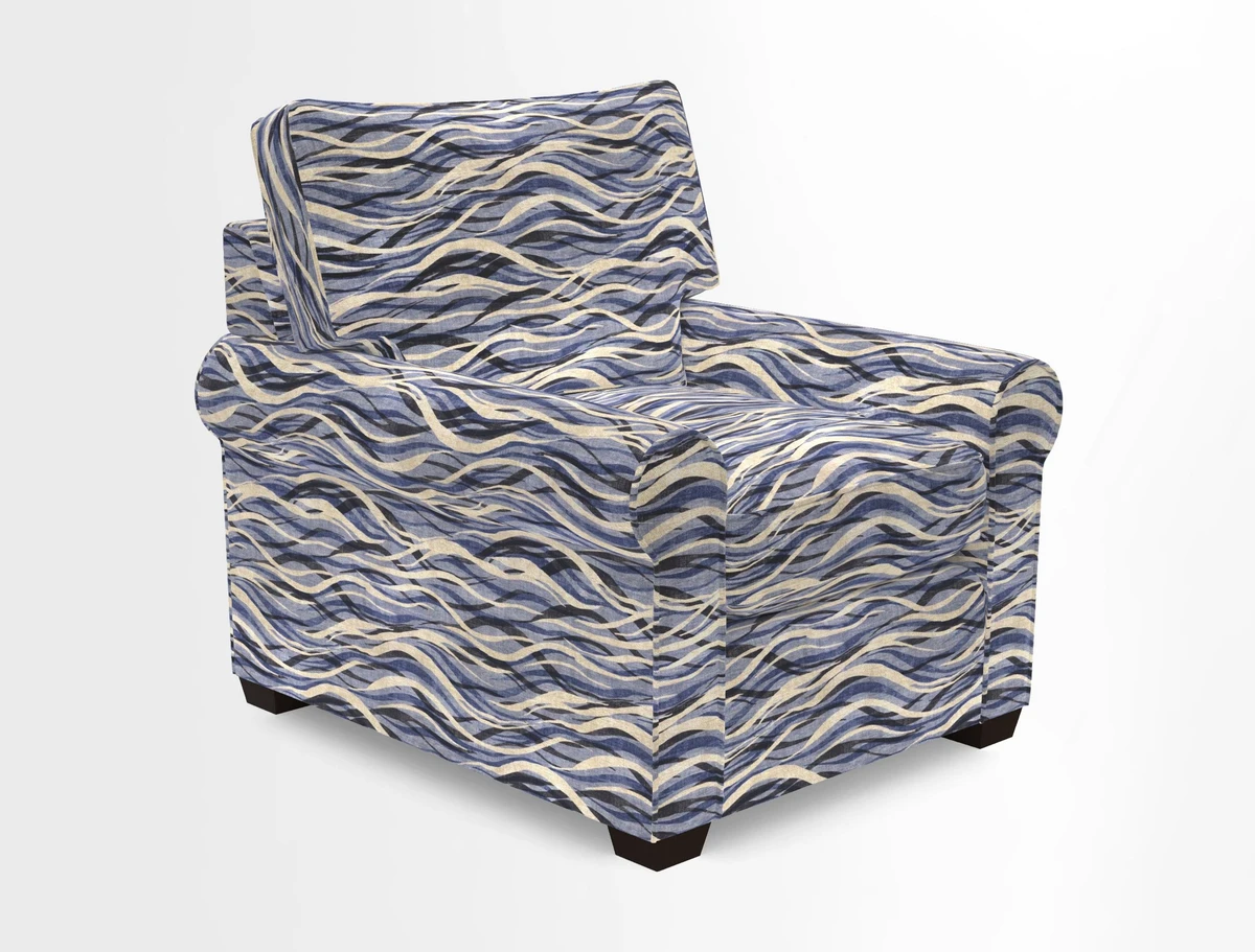 Bignor Chair in Two Tone Plain Biscuit. Loose cover option available