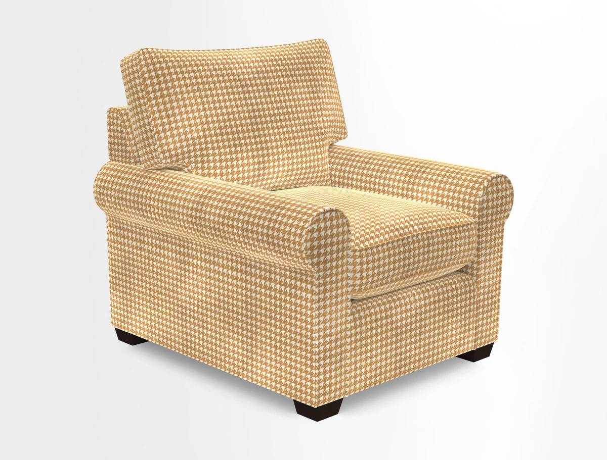 Bignor Chair in Two Tone Plain Biscuit. Loose cover option available