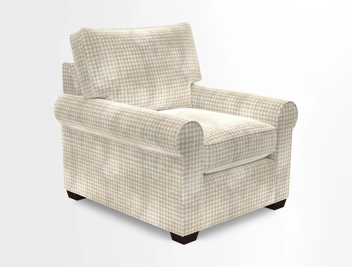 Bignor Chair in Two Tone Plain Biscuit. Loose cover option available