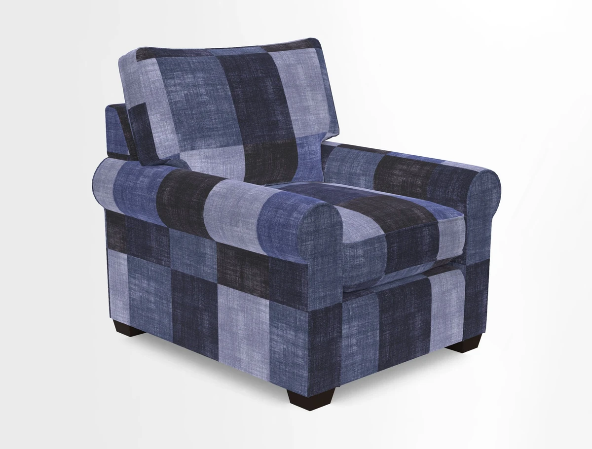 Bignor Chair in Two Tone Plain Biscuit. Loose cover option available
