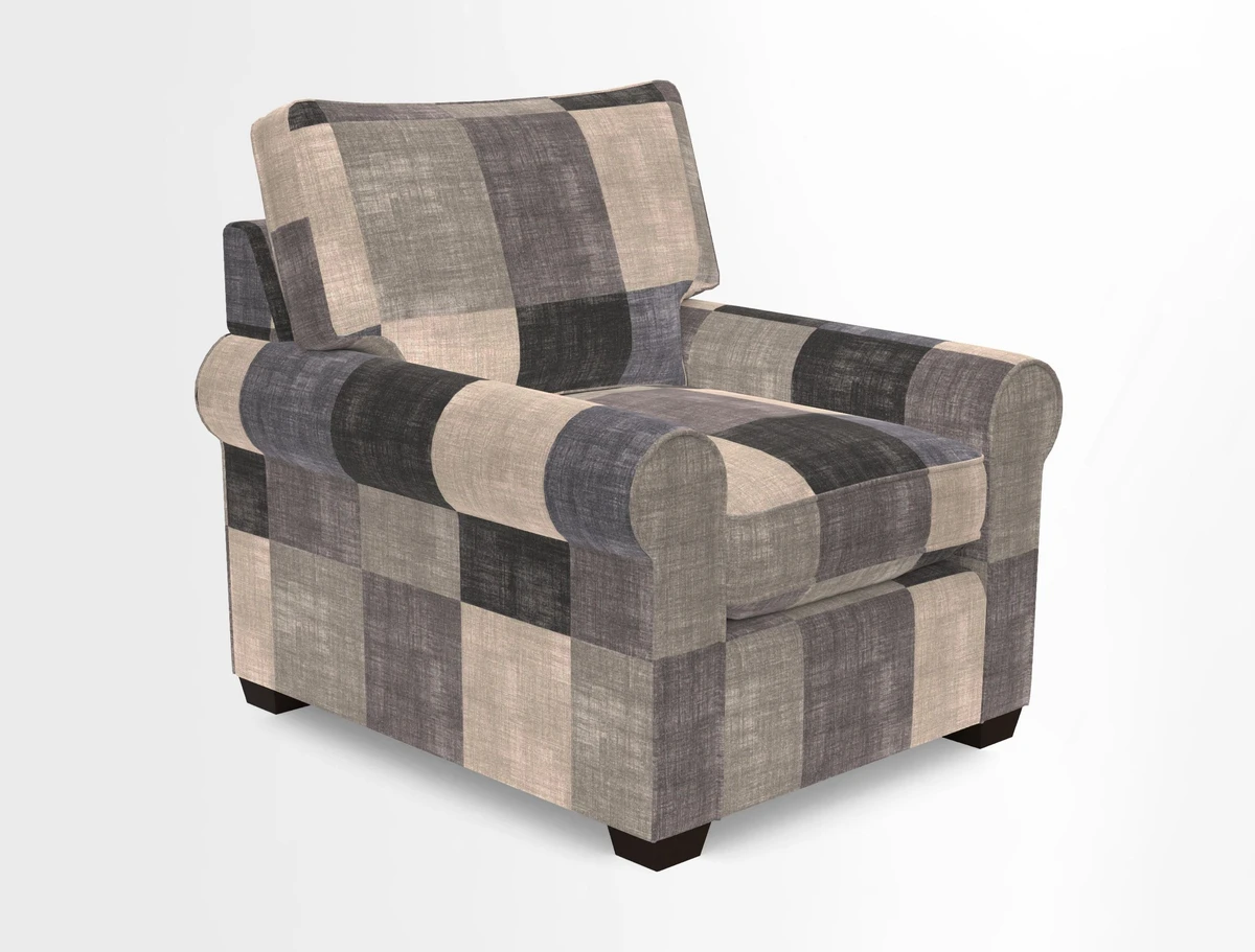 Bignor Chair in Two Tone Plain Biscuit. Loose cover option available