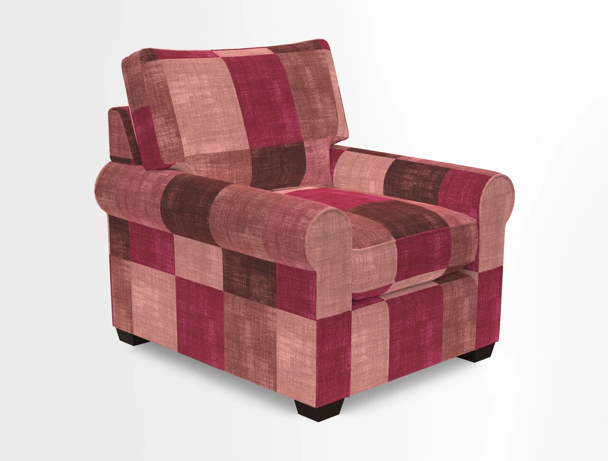 Bignor Chair in Two Tone Plain Biscuit. Loose cover option available