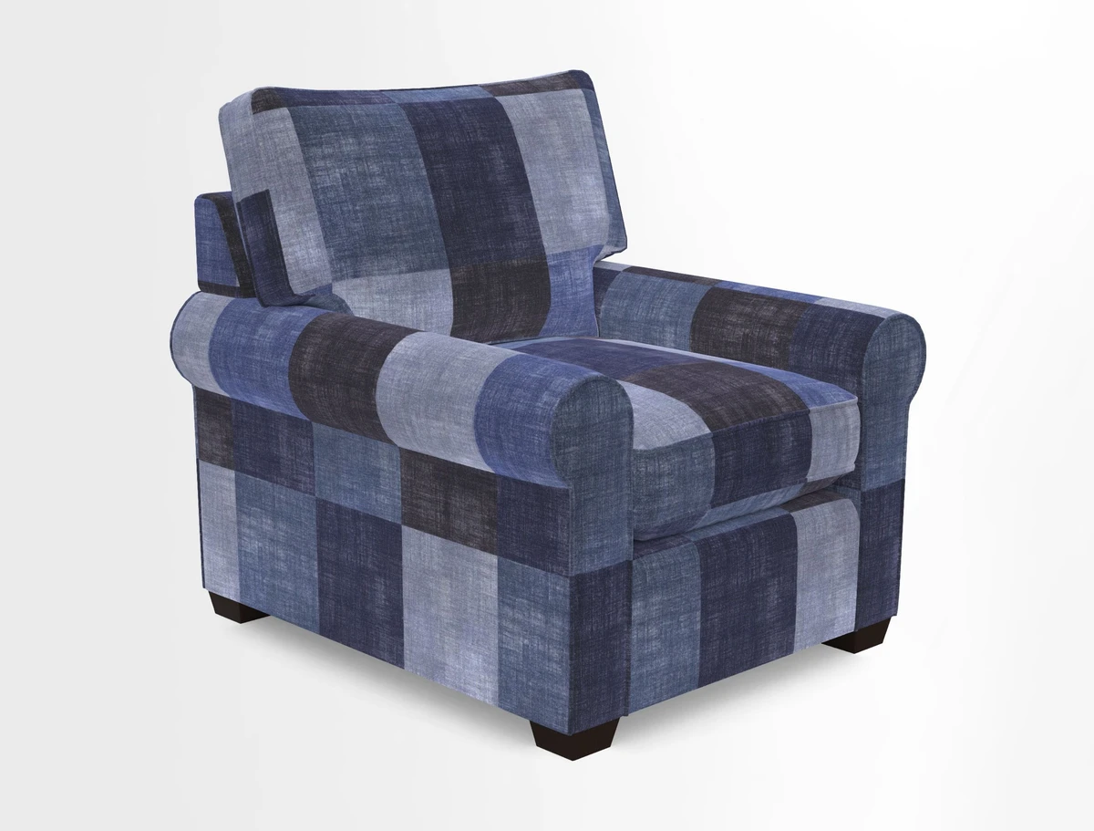Bignor Chair in Two Tone Plain Biscuit. Loose cover option available