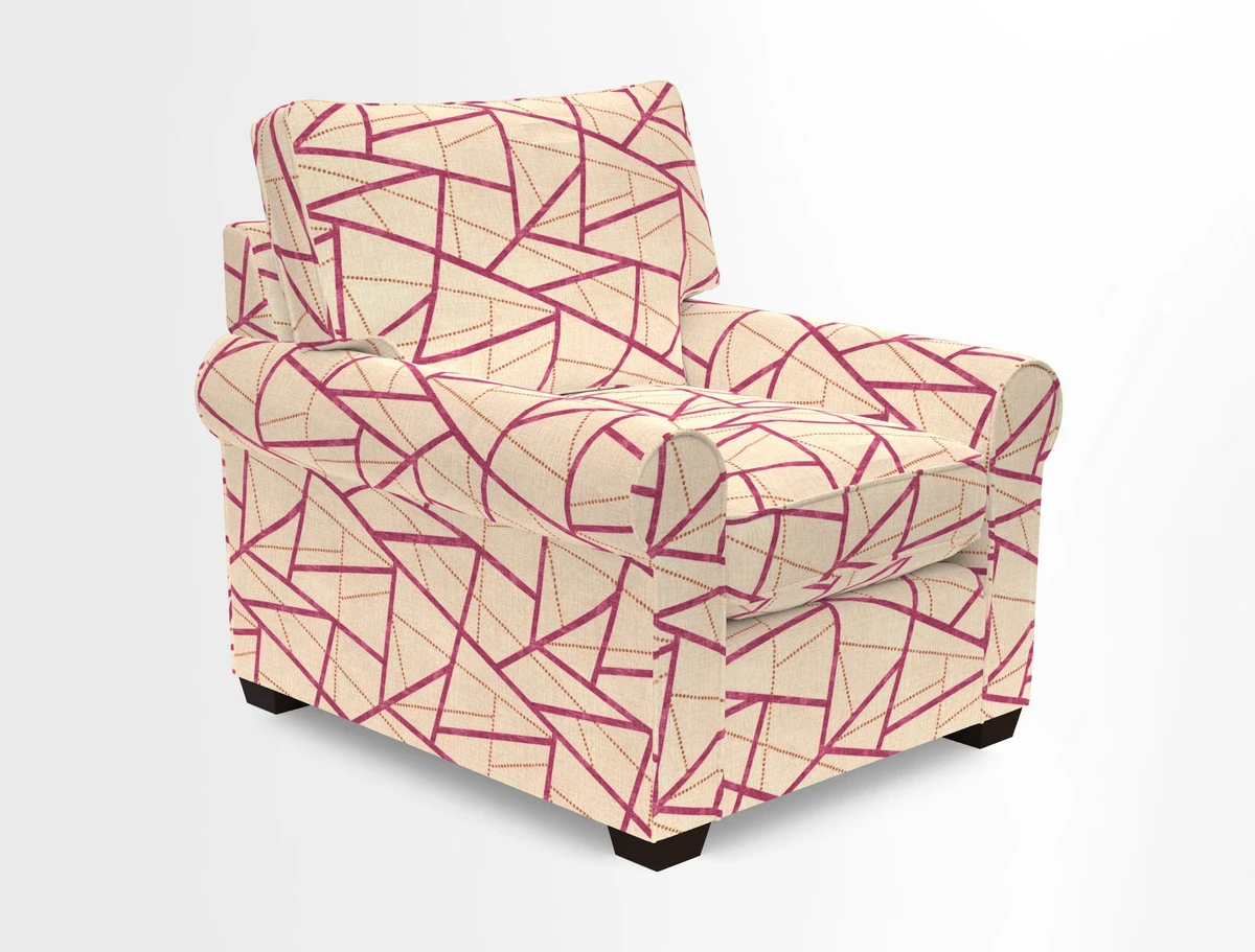 Bignor Chair in Two Tone Plain Biscuit. Loose cover option available