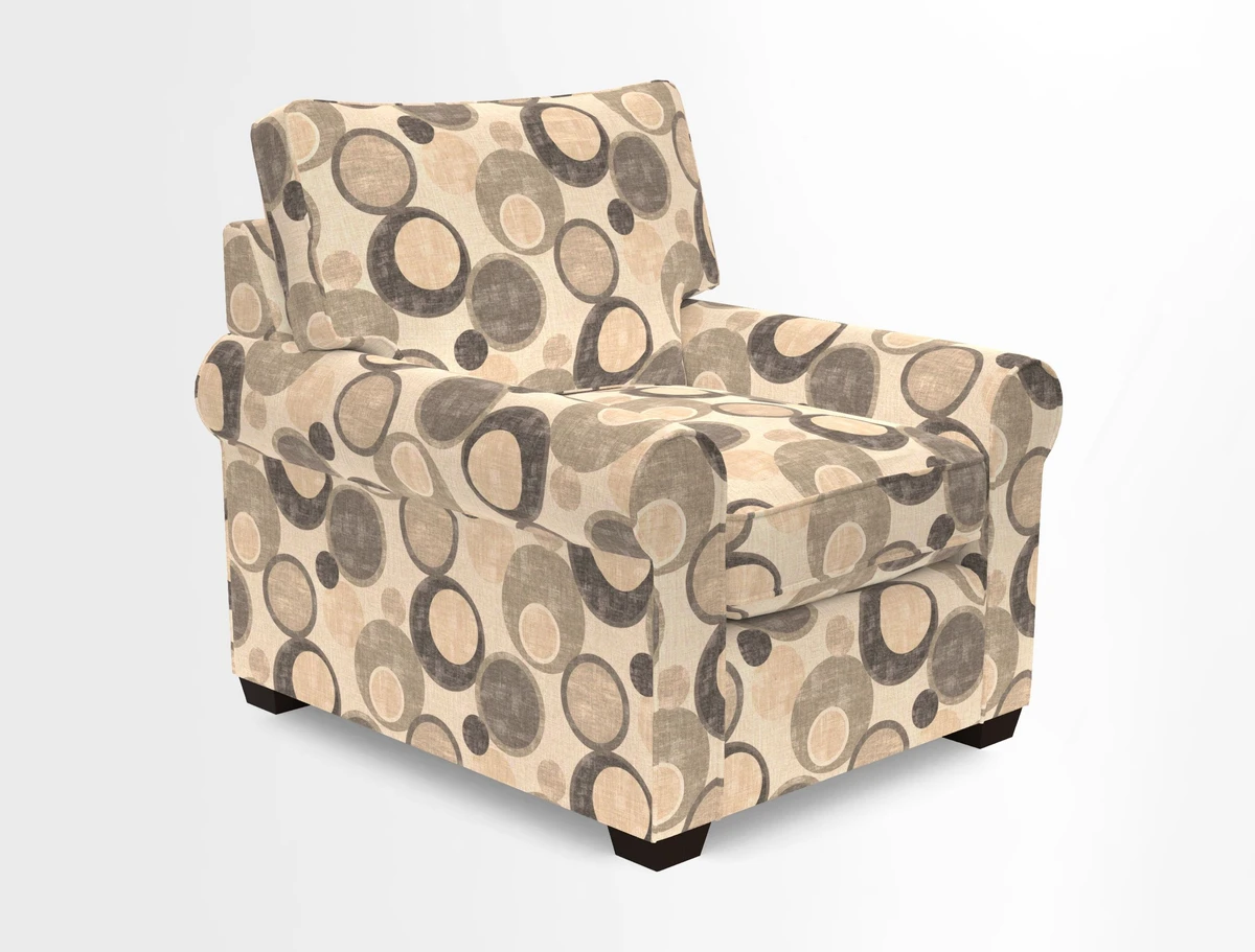 Bignor Chair in Two Tone Plain Biscuit. Loose cover option available