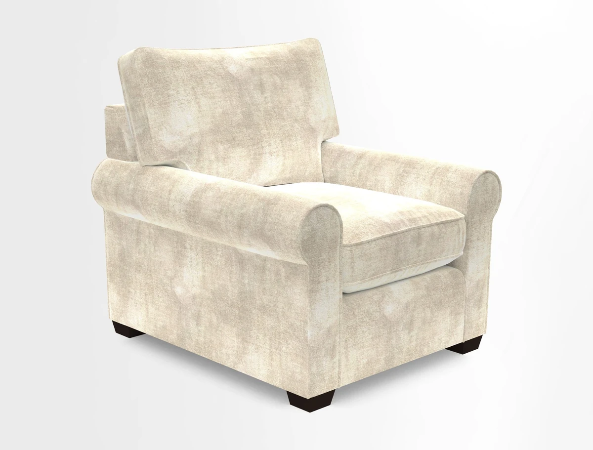 Bignor Chair in Two Tone Plain Biscuit. Loose cover option available