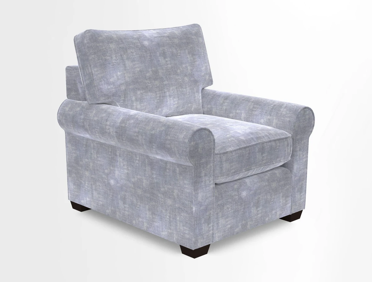 Bignor Chair in Two Tone Plain Biscuit. Loose cover option available
