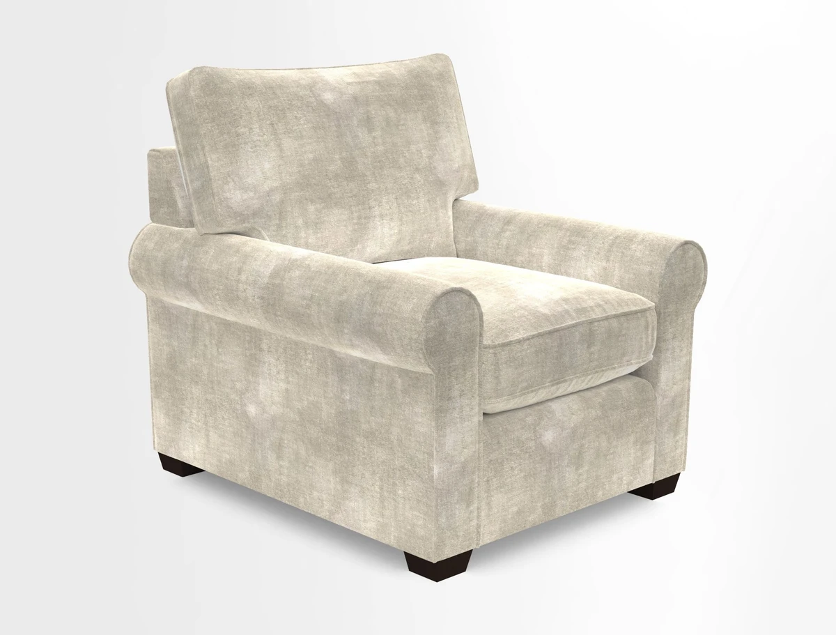 Bignor Chair in Two Tone Plain Biscuit. Loose cover option available