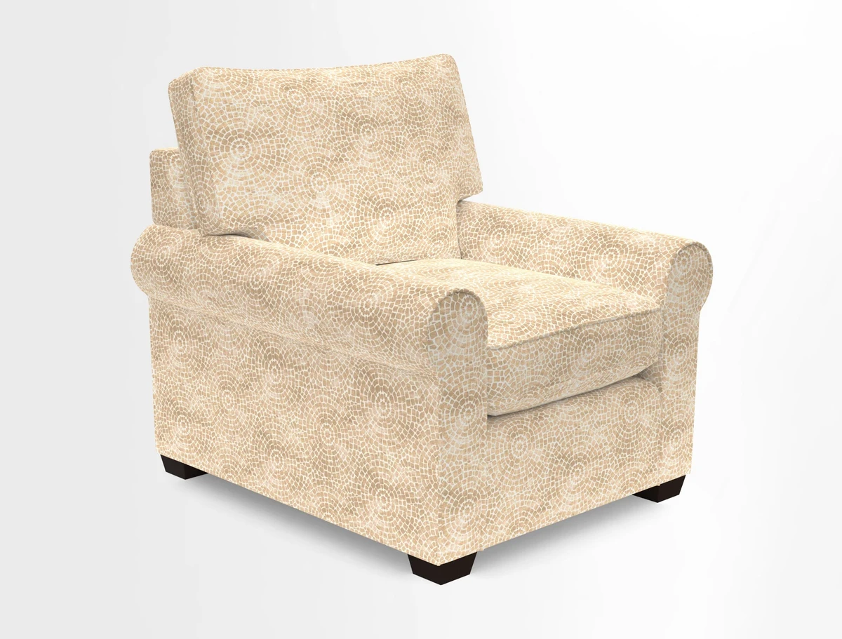 Bignor Chair in Two Tone Plain Biscuit. Loose cover option available