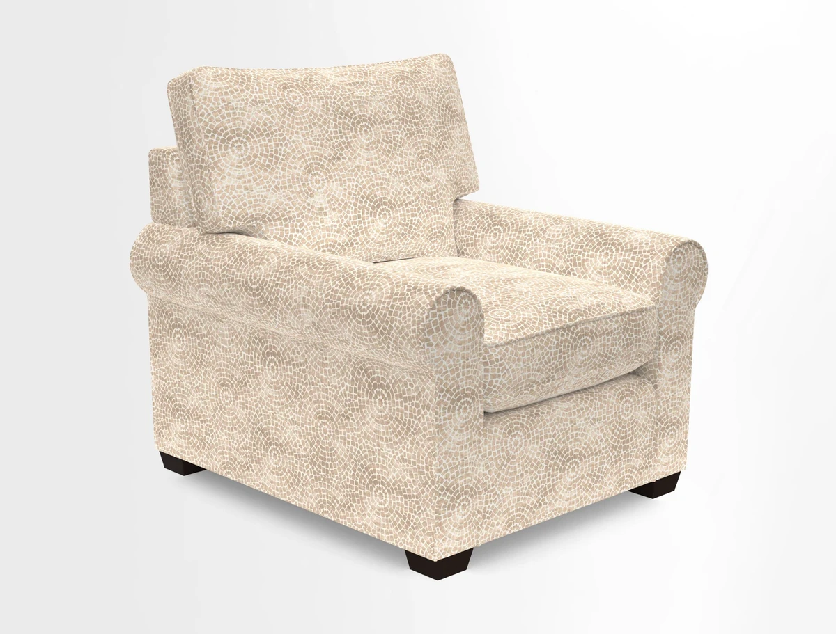 Bignor Chair in Two Tone Plain Biscuit. Loose cover option available