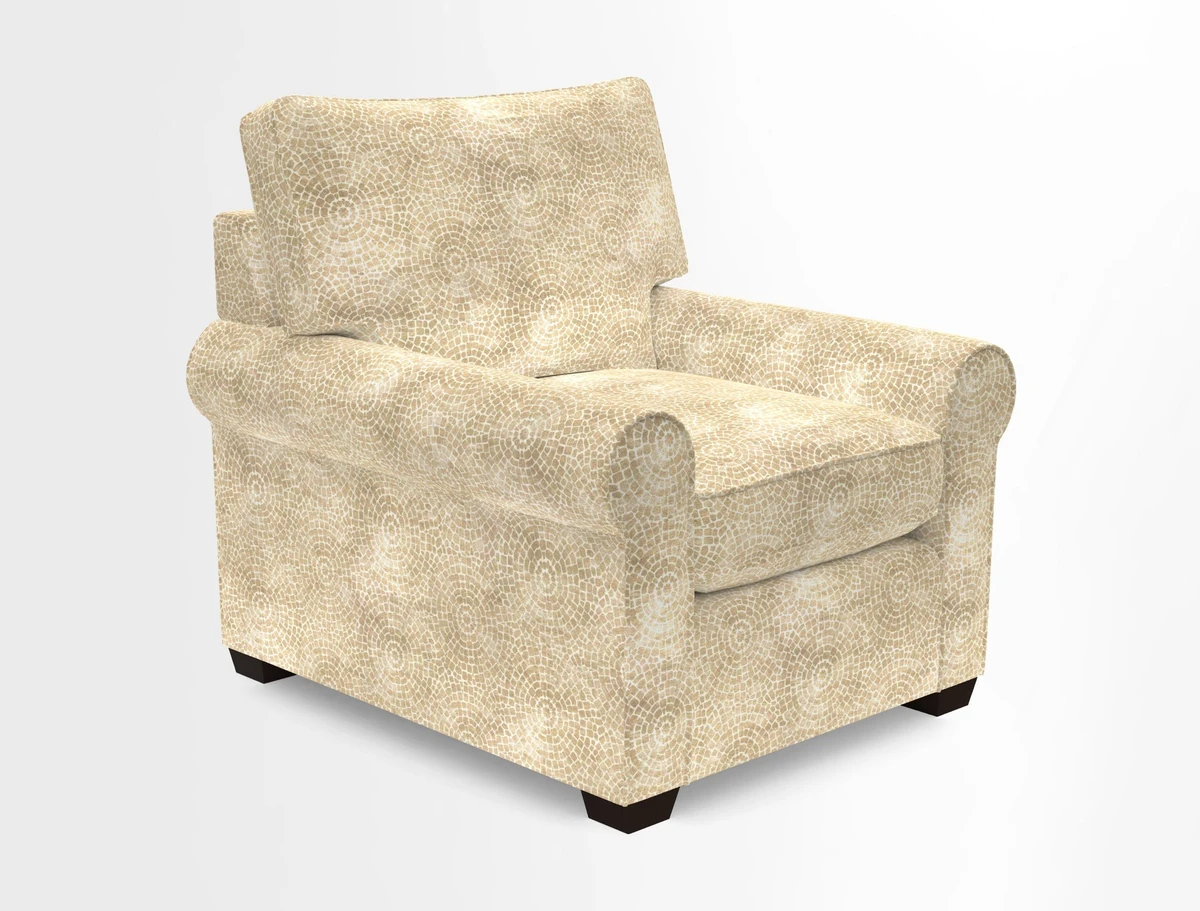 Bignor Chair in Two Tone Plain Biscuit. Loose cover option available
