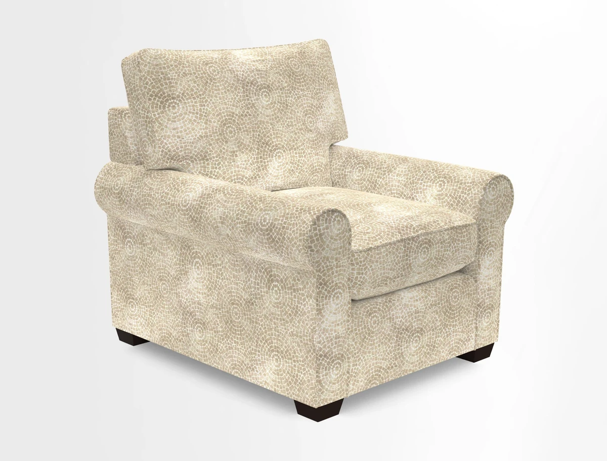 Bignor Chair in Two Tone Plain Biscuit. Loose cover option available