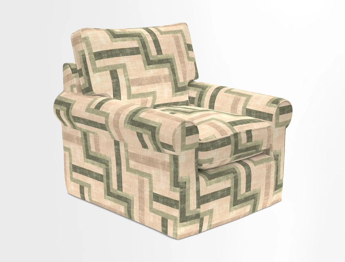 Bignor Chair in Two Tone Plain Biscuit. Loose cover option available
