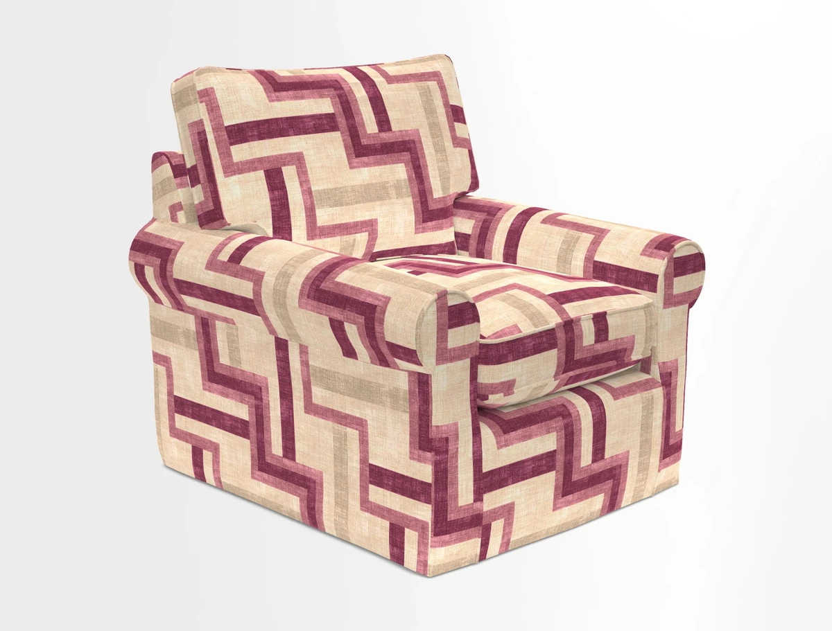 Bignor Chair in Two Tone Plain Biscuit. Loose cover option available