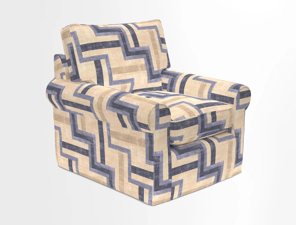 Bignor Chair in Two Tone Plain Biscuit. Loose cover option available