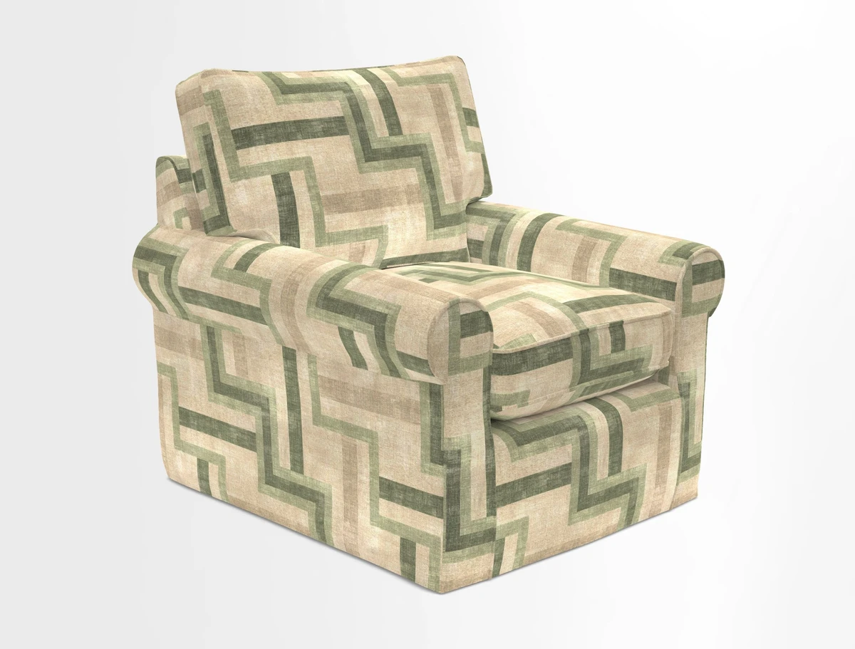 Bignor Chair in Two Tone Plain Biscuit. Loose cover option available