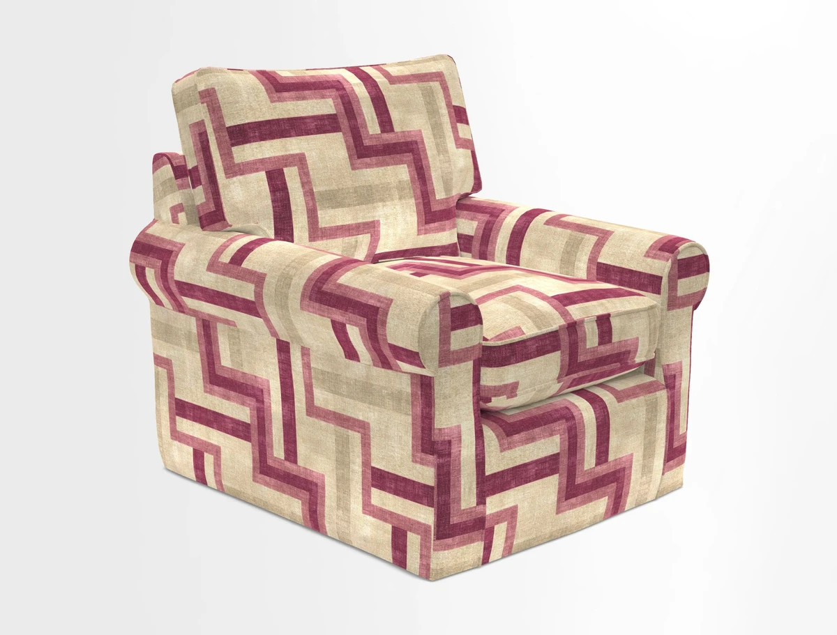 Bignor Chair in Two Tone Plain Biscuit. Loose cover option available