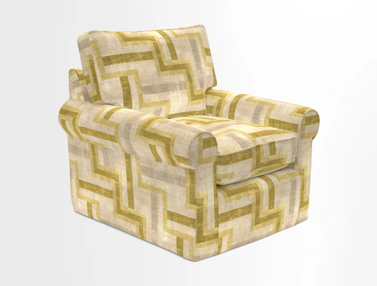 Bignor Chair in Two Tone Plain Biscuit. Loose cover option available