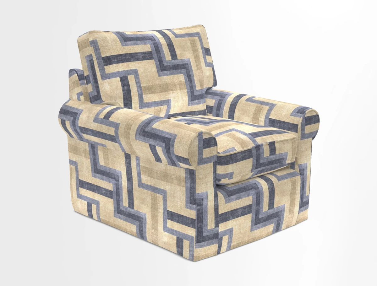 Bignor Chair in Two Tone Plain Biscuit. Loose cover option available