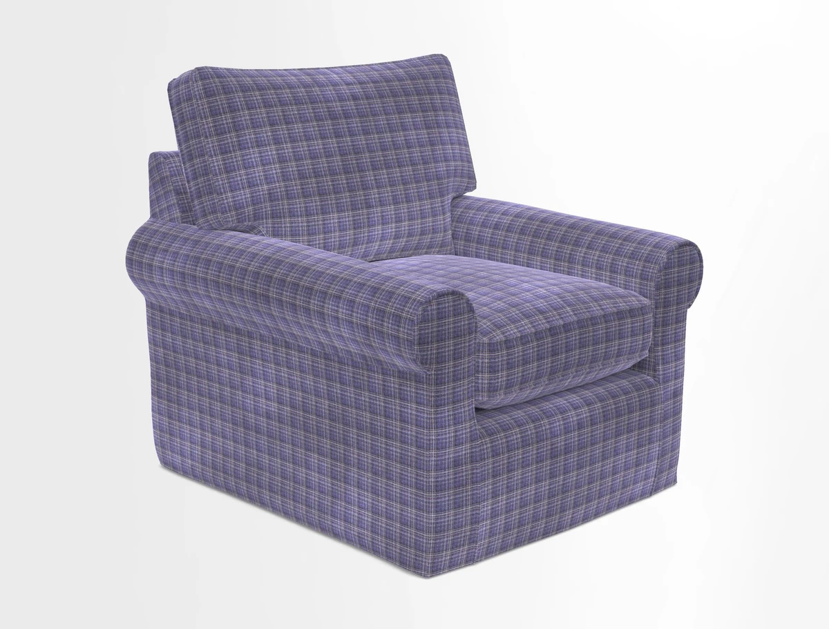 Bignor Chair in Two Tone Plain Biscuit. Loose cover option available